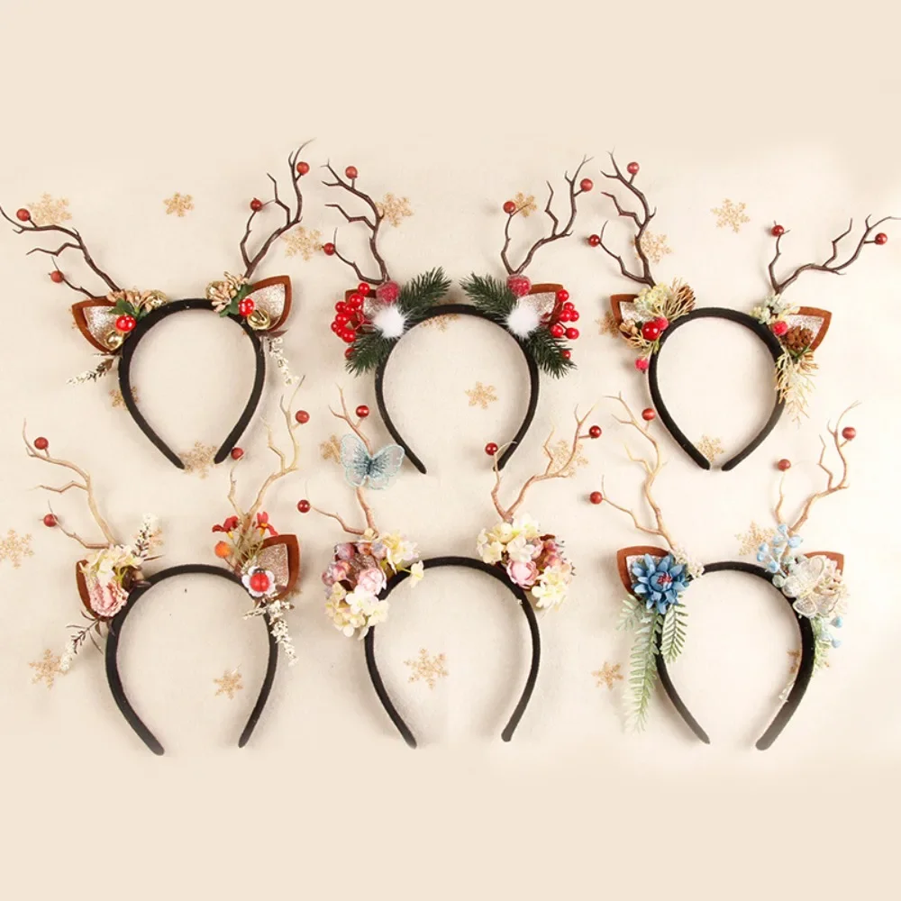 Reindeer Antlers Headband - Reindeer Antler Christmas Headband with Bells