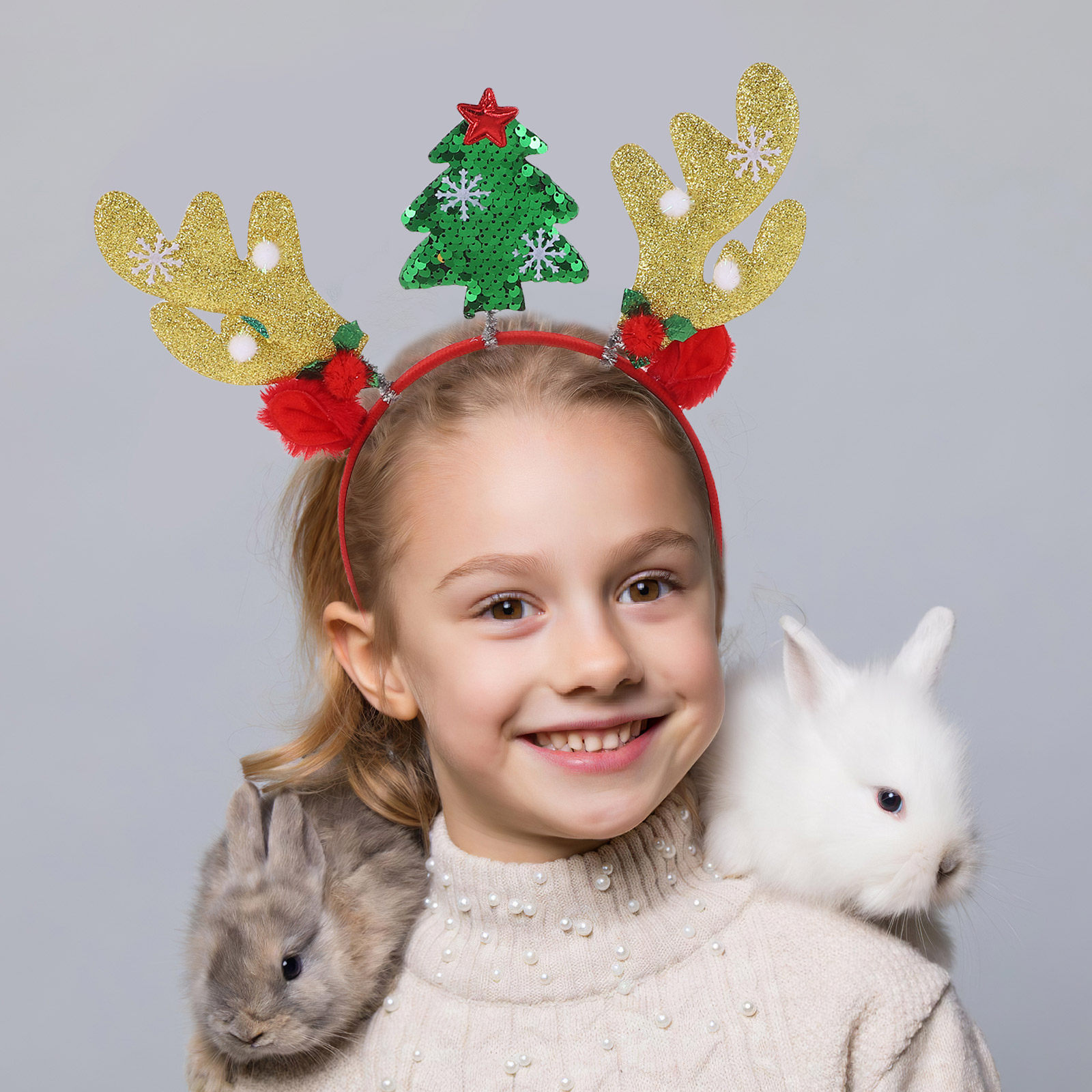 2Pcs Holiday Reindeer Headband - Reindeer Antlers Headband ulasan dan harga