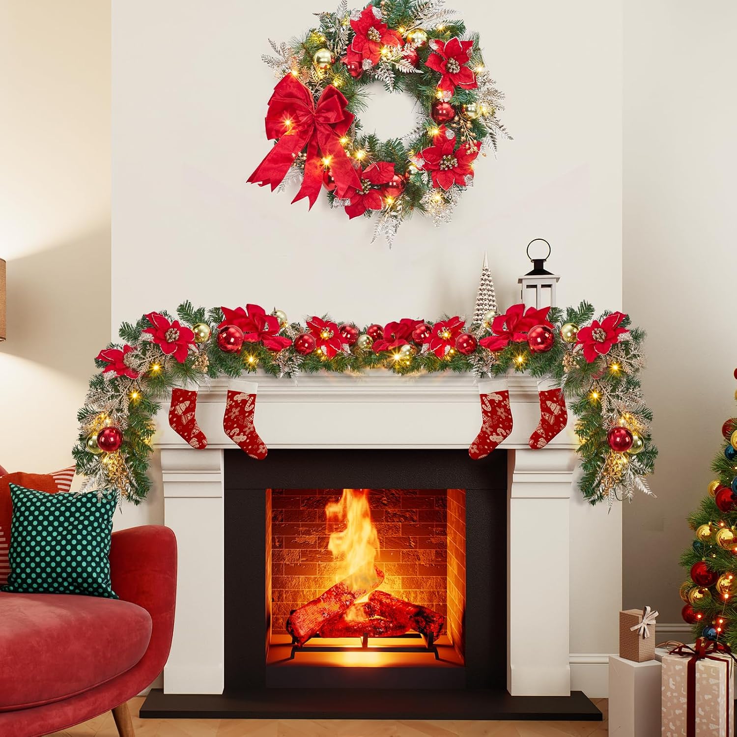 Garvee 6ft Pre-Lit Christmas G - Led Fairy String Lights ulasan dan harga