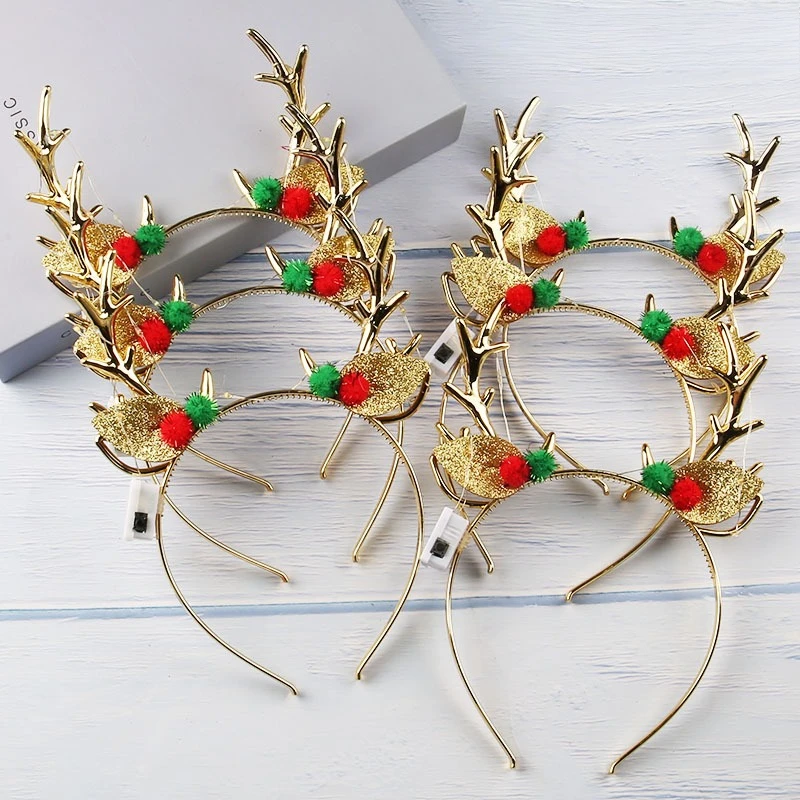 20pcs Light Up Christmas Headb - Reindeer Antlers Headband ulasan dan harga