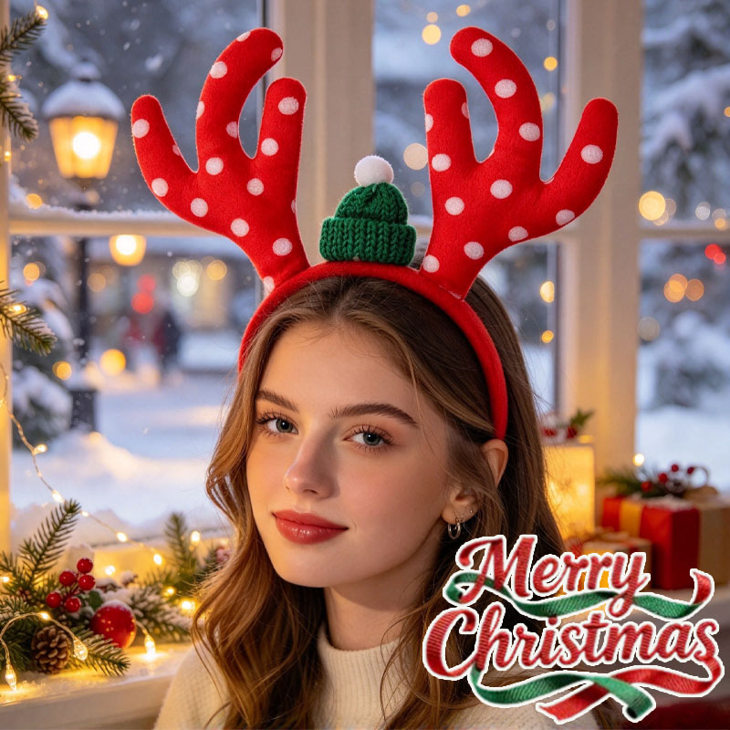 1-5PCS Christmas Reindeer Antl - Reindeer Antlers Headband ulasan dan harga