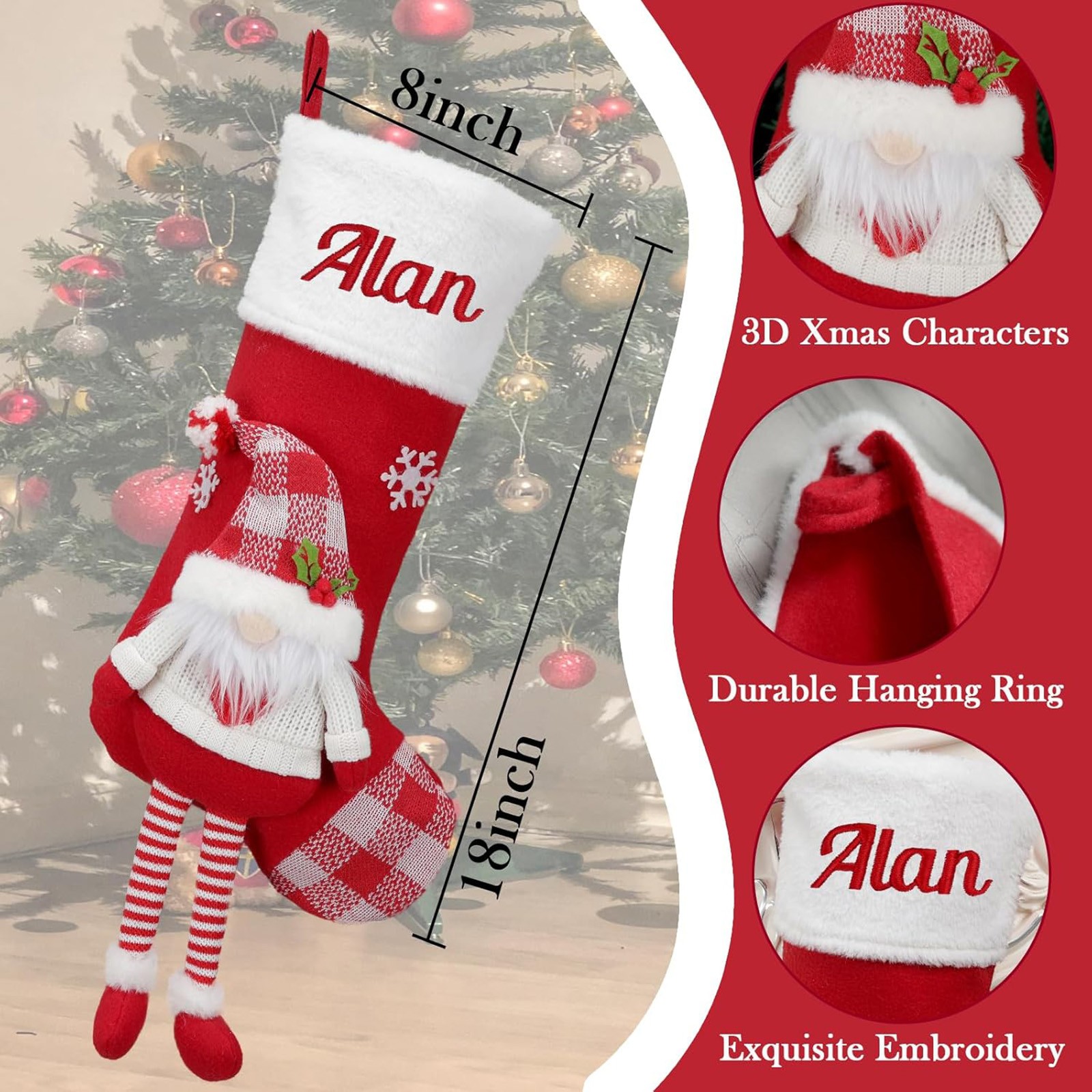 Christmas Decorative Stocking  - Christmas Stocking Hanging ulasan dan harga