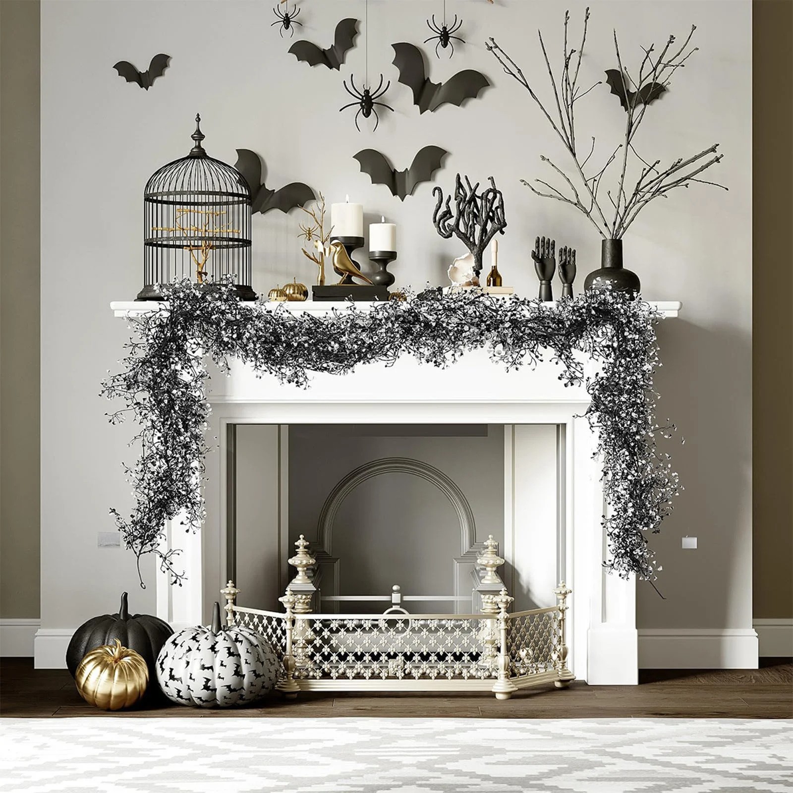 Halloween Artificial Branch Ga - Tinsel Garland Decoration ulasan dan harga