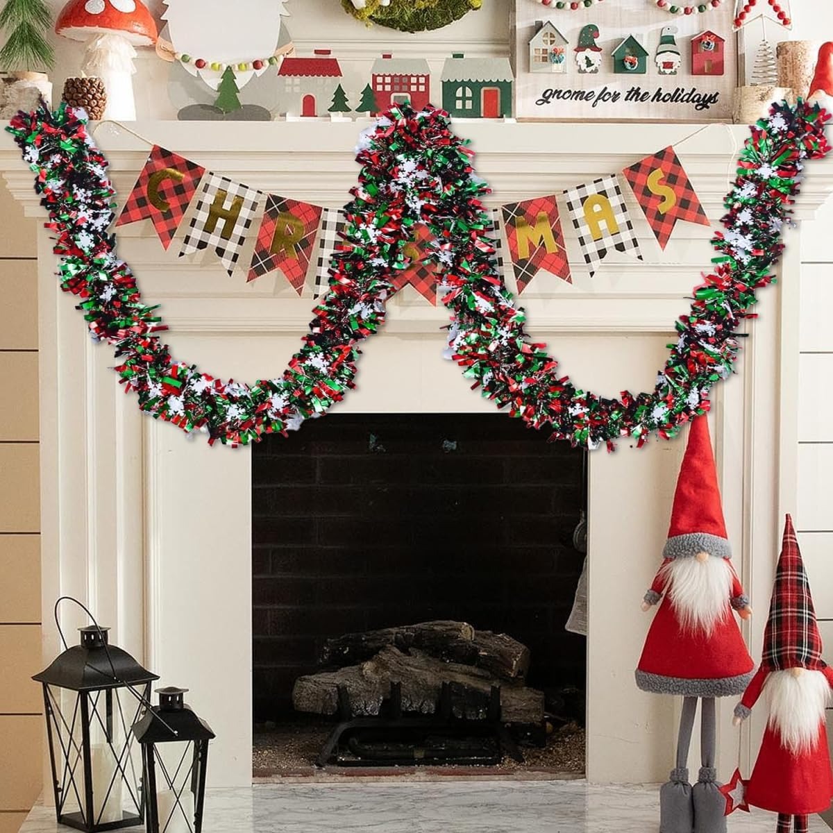 2M Christmas Tinsel Garland Re - Tinsel Garland Decoration ulasan dan harga