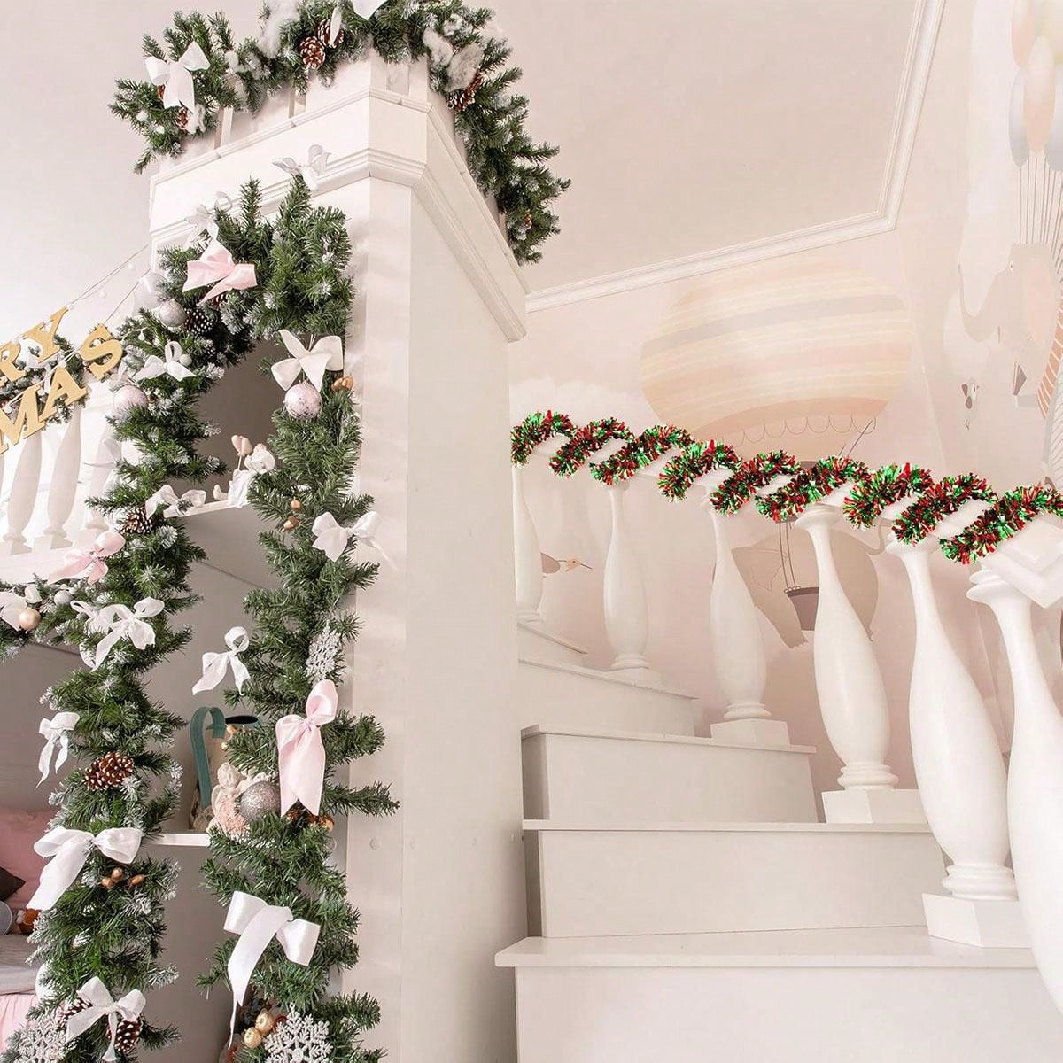Christmas Garland Decorations  - Tinsel Garland Decoration ulasan dan harga