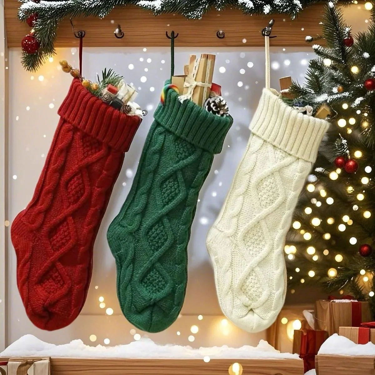 2026 New Knitted Christmas Sto - Christmas Stocking Hanging ulasan dan harga