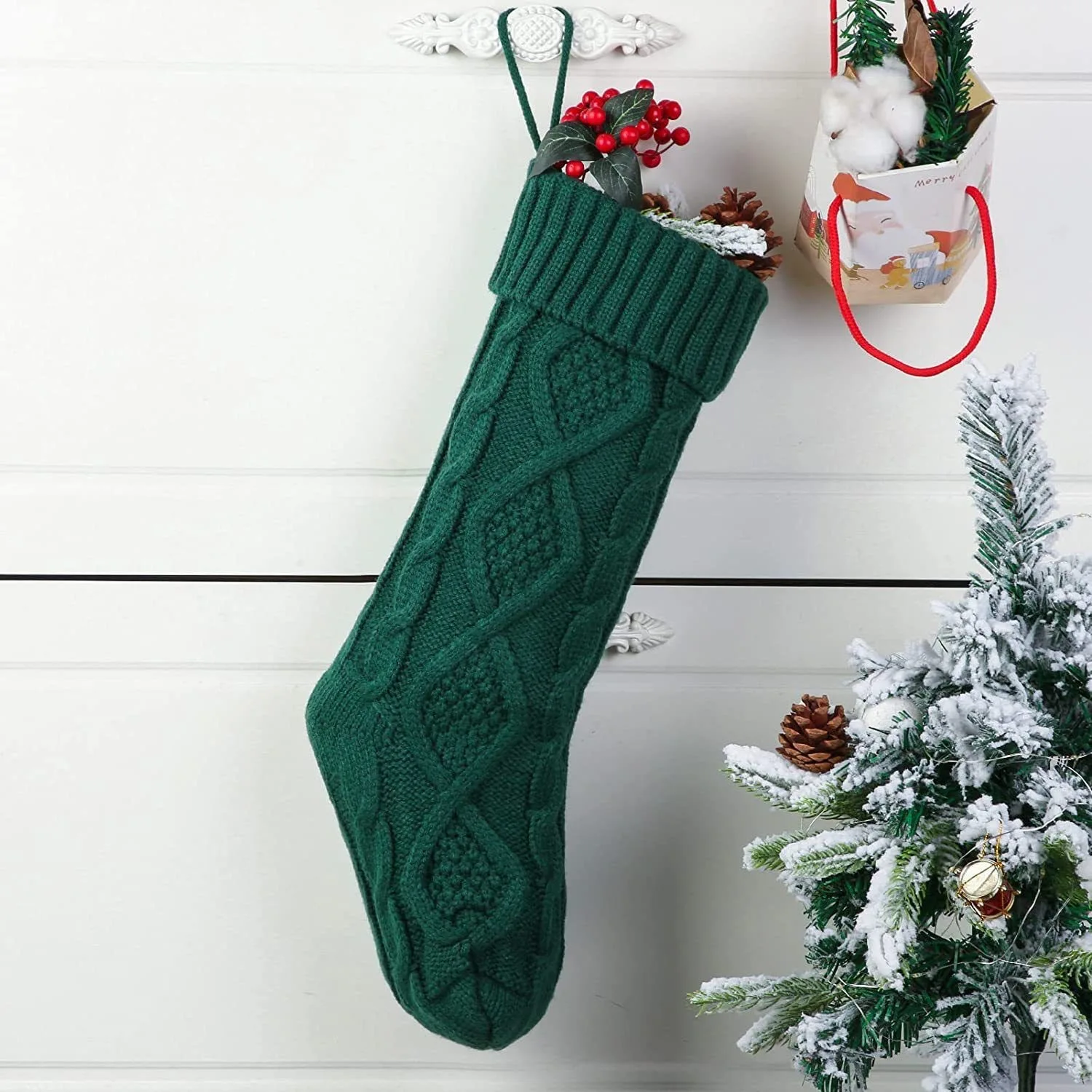 2026 New Knitted Christmas Sto - Christmas Stocking Hanging ulasan dan harga