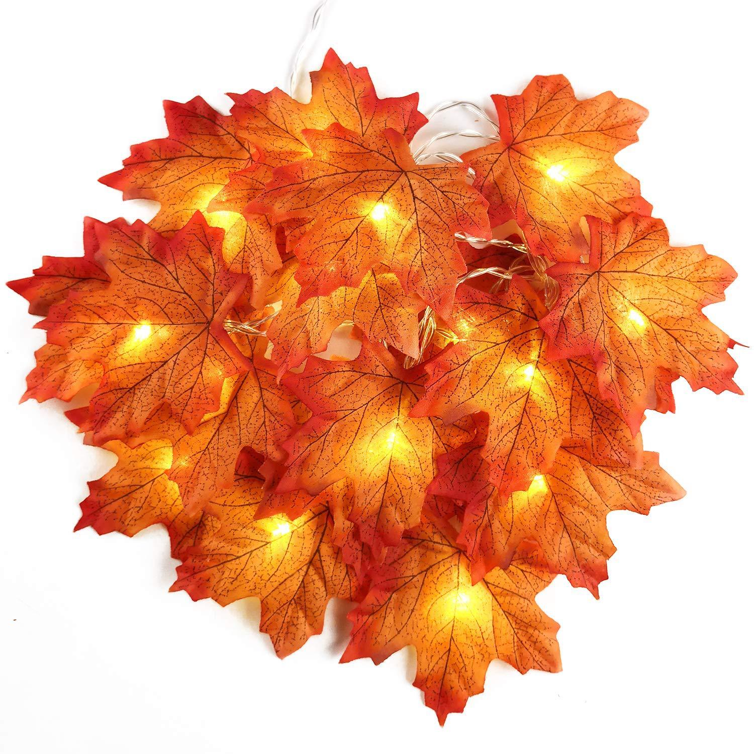 2/3/6M Artificial Maple Leaf L - Led Fairy String Lights ulasan dan harga