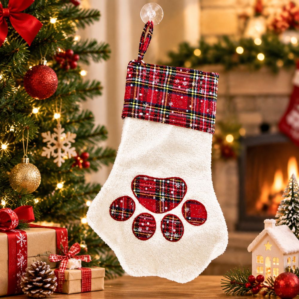 Xmas Gifts Paw Print Christmas - Christmas Stocking Hanging ulasan dan harga