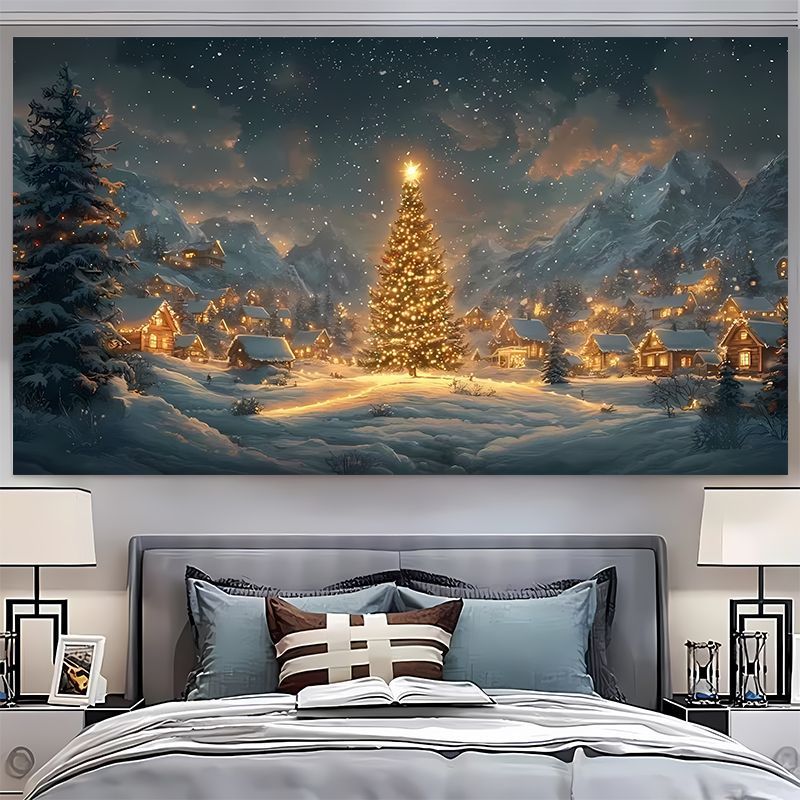 VIKAMA Snow Mountain Christmas - Christmas Tree Artificial ulasan dan harga